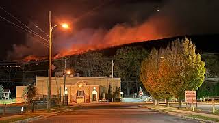 Neversink Mountain brush fire Reading Pennsylvania￼ [upl. by Celine]