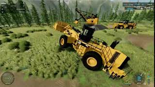 FS22 Cat 18M3 Scraper 6015B 992 994 and Cat 7495 Shovel BucketV3 Terrafarm ready [upl. by Aya]