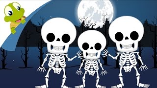 Head Shoulders Knees and Toes Nursery Rhyme with Skeleton  Halloween Songs [upl. by Nylarac]