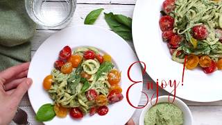 Raw Zoodles amp Pesto [upl. by Englis]