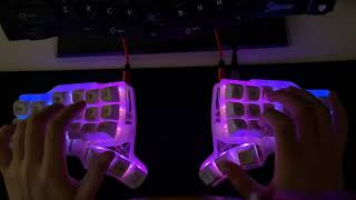 Corne dactyl RGB per key TBK Mini Corne 3D Mt3 [upl. by Acirre281]