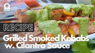 Grilled Salmon Kebabs with Cilantro Sauce [upl. by Kred629]