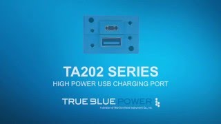 TA202 High Power USB Charging Port Easytoinstall — True Blue Power® [upl. by Yelekreb]