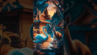 Unveiling the Mystical Beast A Fusion of Swan and Antelope shorts fusion videoshorts [upl. by Erdua]