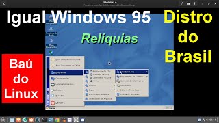 Freedows era uma Distro Brasileira muito parecida com o Windows 95 Baú do Linux  Relíquias [upl. by Coryden]