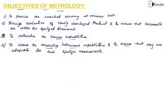 Objectives of Metrology  Metrology  Metrology and Quality Engineering [upl. by Ailet343]