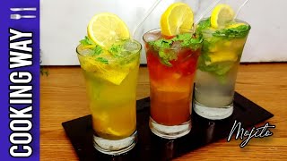 How to make 3 types of mojitos  Perfect mojito recipe  Easy and quick [upl. by Neeli]