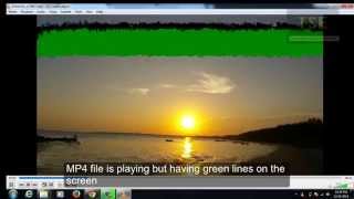 Green line on VLC Media Player Screen when playing MP4 Format UHD video file 3840X2160 [upl. by Connett]