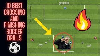 10 Best Crossing and Finishing Soccer Drills  U8  U16 [upl. by Anirtek]