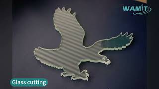 WAMIT Waterjet Cutting Glass [upl. by Karita]