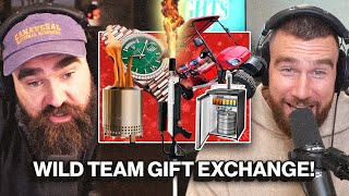 “The hottest item was a flamethrower”  Jason on the Eagles oline wild White Elephant exchange [upl. by Namad728]