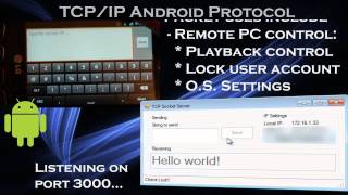 Win7  Android TCPIP Connection Demo [upl. by Duleba150]