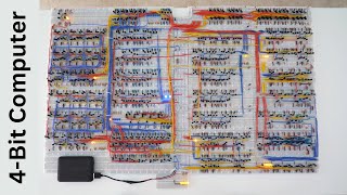 How to Build a 4Bit Computer on Breadboards Using Individual Transistors [upl. by Koby771]