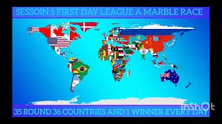 LEAGUE A MARBLE RACE ELIMINATIONS  SESSION 5 DAY 2  36 COUNTRIES [upl. by Ayota797]