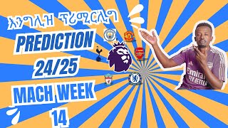 202425 የእንግሊዝ ፕሪሚየር ሊግ ግምቶች WEEK 14 PREMIER LEAGUE PREDICTIONS [upl. by Airom67]