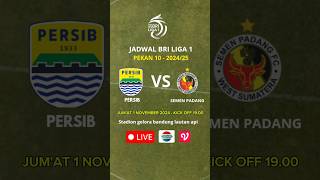 Jadwal bri liga 1 pekan ke 10 persib vs semen padang briliga1hariini jadwalbriliga1 persib [upl. by Simpson268]