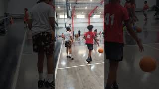 Basketball dribbling game at Basketball Camp [upl. by Duahsar]