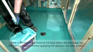 26Kiilto Kerafiber lattian vedeneristys  Waterproofing floors [upl. by Hayes222]