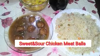 Sweet amp Sour Chicken Meat Balls yummy tasty Chinese recipe  Chinese Chicken Balls Recipe [upl. by Aiselad]