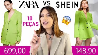 SHEIN x ZARA  Achei as mesmas peças da ZARA na SHEIN pela METADE do PREÇO 9 [upl. by Trilbi885]