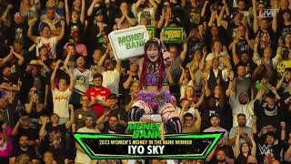 ⚠️ IYO SKY WINS THE WOMENS MONEY IN THE BANK Ladder Match  WWE MITB News [upl. by Court]