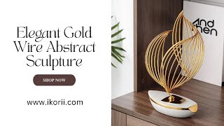 Elegant Gold Wire Abstract Sculpture [upl. by Shimberg]