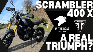 Triumph scrambler 400 x  A Honest Ride Review [upl. by Mattox]