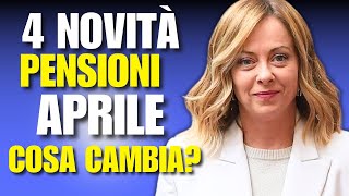 PENSIONI APRILE 2024  NOVITÀ E IMPORTI  COSA CAMBIA [upl. by Nickola]