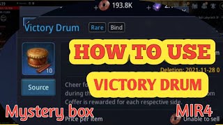 HOW TO USE VICTORY DRUM  MIR4 TUTORIALS [upl. by Yttiy772]