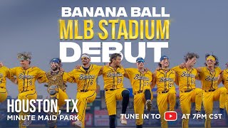 Savannah Bananas MLB Stadium Debut  SOLD OUT Minute Maid Park in Houston Texas [upl. by Nahta]