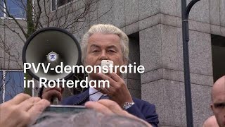 Honderden mensen bij PVVdemonstratie in Rotterdam  RTL NIEUWS [upl. by How]