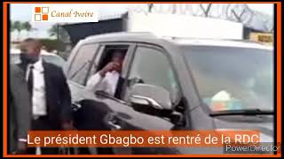 Laurent Gbagbo de retour en Côte dIvoire après une visite de 5 jours en RDC [upl. by Hickey238]