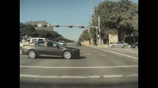 Jaywalking Pedestrian Causes Accident Westheimer Houston Texas [upl. by Milty]