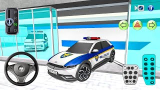 New Hyundai Ioniq 5 Electric Police Car in The Showroom  3D Driving Class 2024  Best Android Game [upl. by Akeihsal]