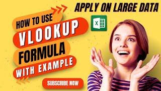 How to Use VLOOKUP Formula in Excel  Apply VLOOKUP on Large Data in Excel in Hindi  MSExcel [upl. by Chickie]