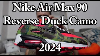 Nike Air Max 90 Reverse Duck Camo 2024 Review Size Guide And On Feet A Bit Too Pink [upl. by Imaon]