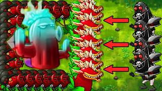 PVZ 1 Fusion Challenge  Fusion Plants vs Black Olive Tall Nut Zombies  Wave Survival Challenge [upl. by Trabue]