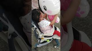 Ate Kia with her balloon 🎈 youtubeshort cutebaby viralvideo [upl. by Eindys]