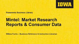 Mintel Market Research amp Consumer Data [upl. by Duffie357]