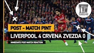 Liverpool 4 Crvena Zvezda 0  Post Match Pint [upl. by Kimura]