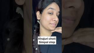 Khajuri choti simple step hairstyle hair viralvideo trending simple muskanqureshi [upl. by Rochus]