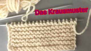 Stricken für Anfänger Krausmuster stricken Knitting for beginners [upl. by Tongue532]