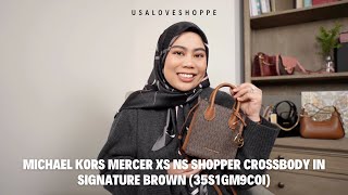 Episode 141 Michael Kors Mercer XS Crossbody in Signature Brown  The real bag sejengkal 🤣 [upl. by Amaras]