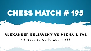 Alexander Beliavsky vs Mikhail Tal • Brussels World Cup 1988 [upl. by Ila]