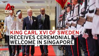 Sweden King Carl meets Singapore president Tharman [upl. by Oiramrej967]