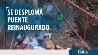 IMPACTANTE  Alcalde de Cuernavaca reinaugura puente y se DESPLOMA [upl. by Miharba]