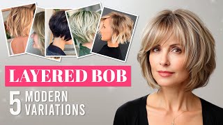 LAYERED BOB VARIATIONS Elevate Your Look with Textured Layers [upl. by Salokin]