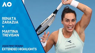 Renata Zarazua v Martina Trevisan Extended Highlights  Australian Open 2024 First Round [upl. by Fallon491]