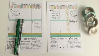 Regalo semana perfecta descargable para Bullet Journal PLANIFICADOR SEMANAL [upl. by Olly]