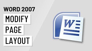 Word 2007 Modifying Page Layout [upl. by Harol526]